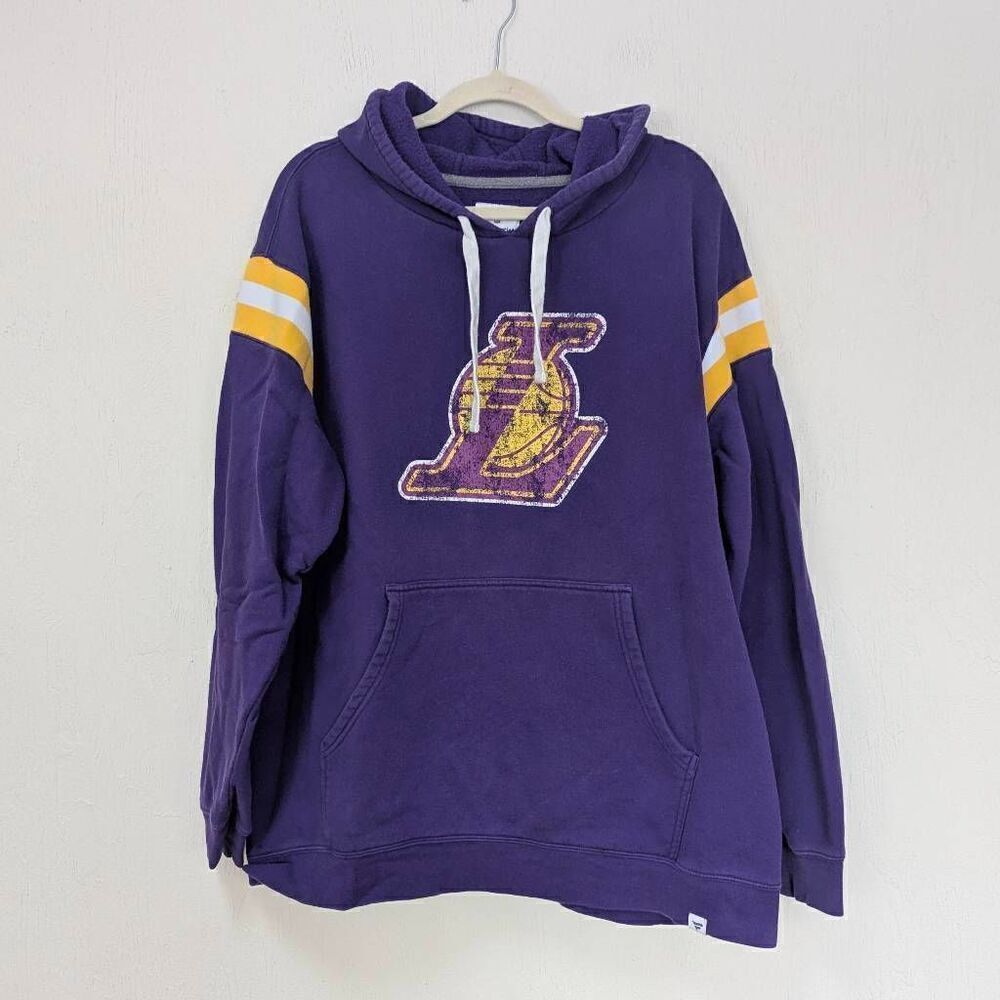 Fanatics Los Angeles Lakers Hooded Sweatshirt Mens size 2XL Purple Retro NBA